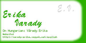 erika varady business card