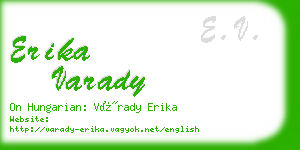 erika varady business card